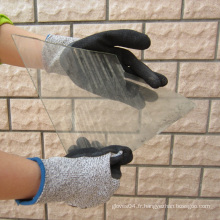 Gants de fibre de couverture de nitrate de Sandy Nitrile Gant de protection de sécurité
